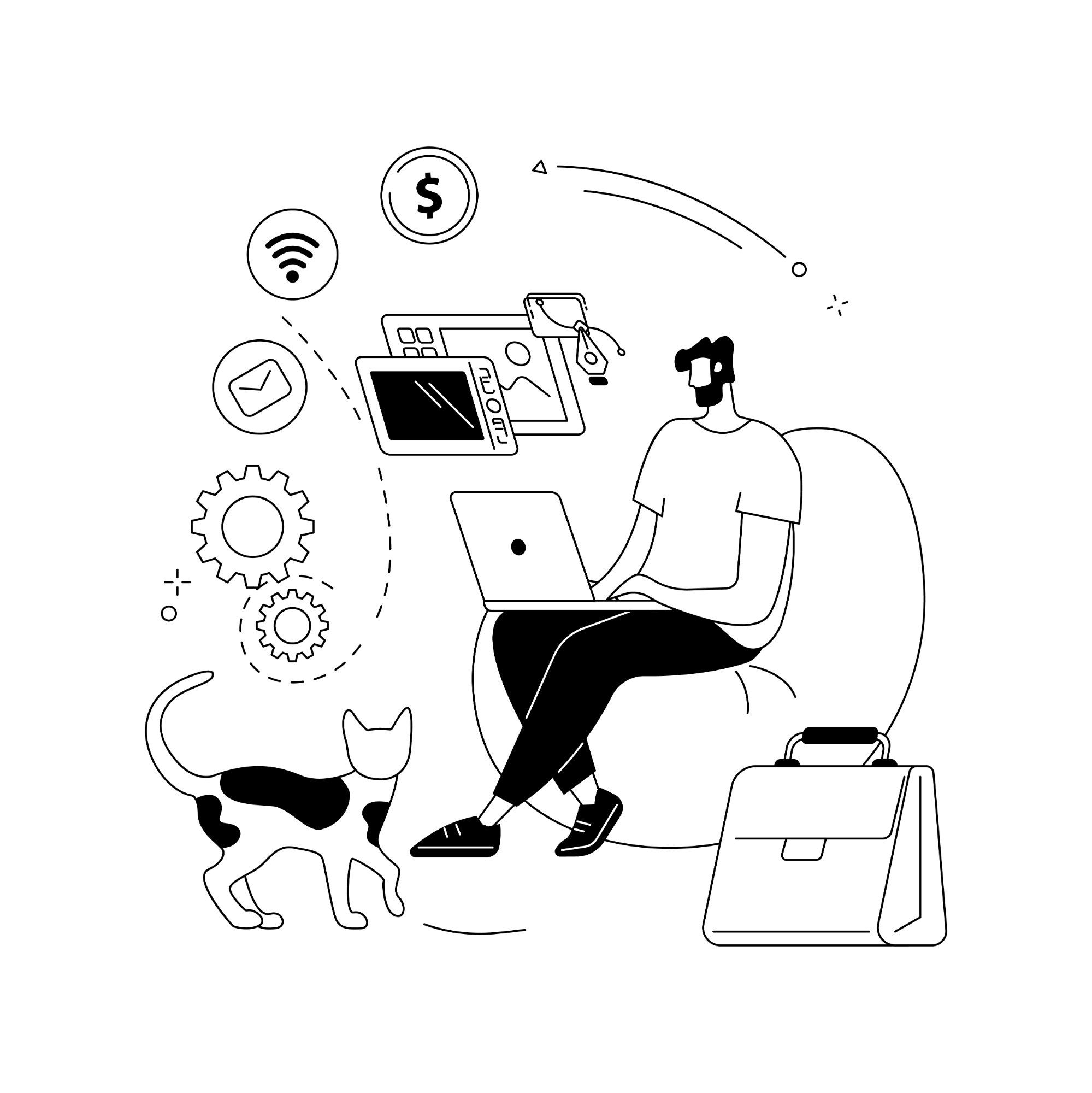 Marketing professional working on campaigns